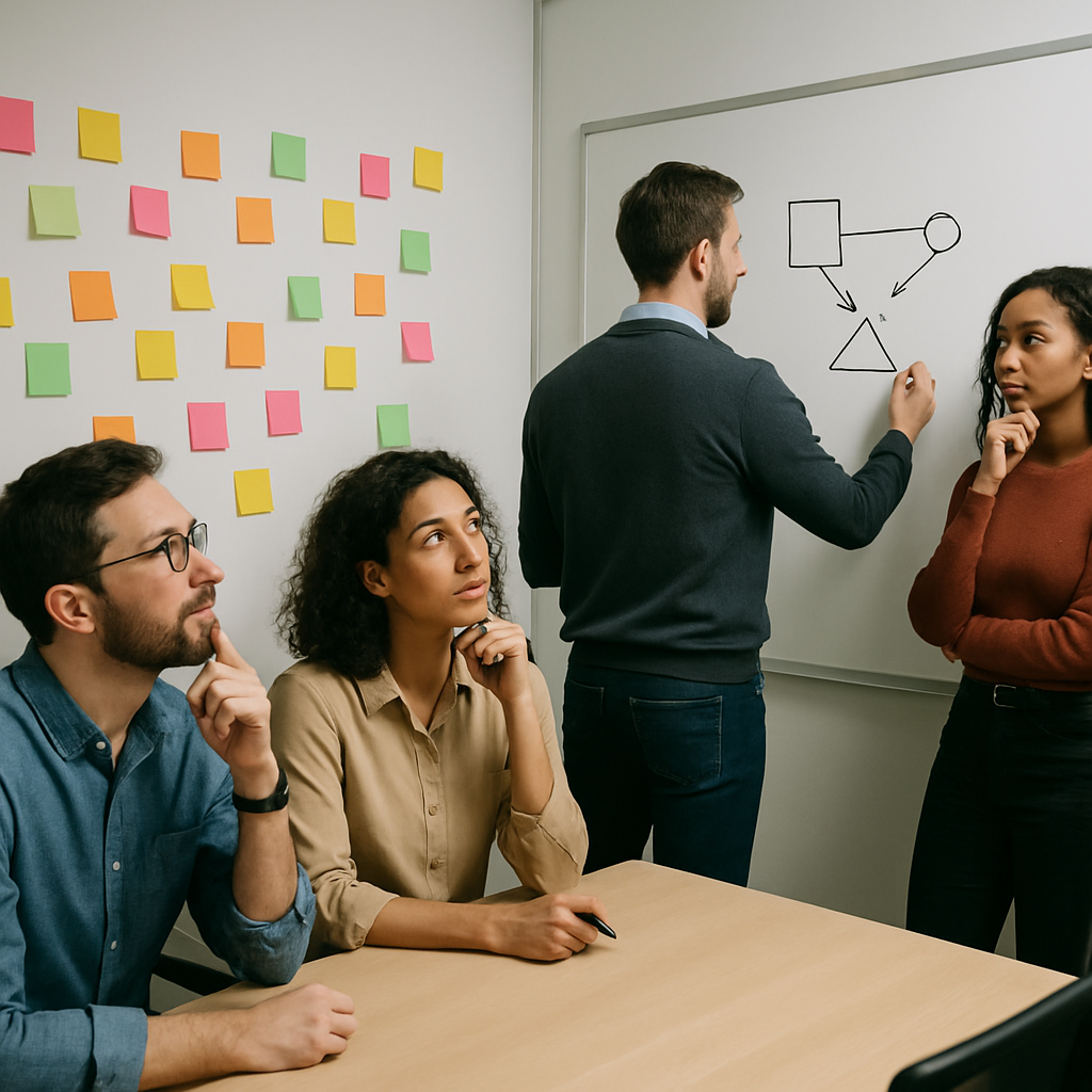 Visual cue for think outside the box — meaning 1