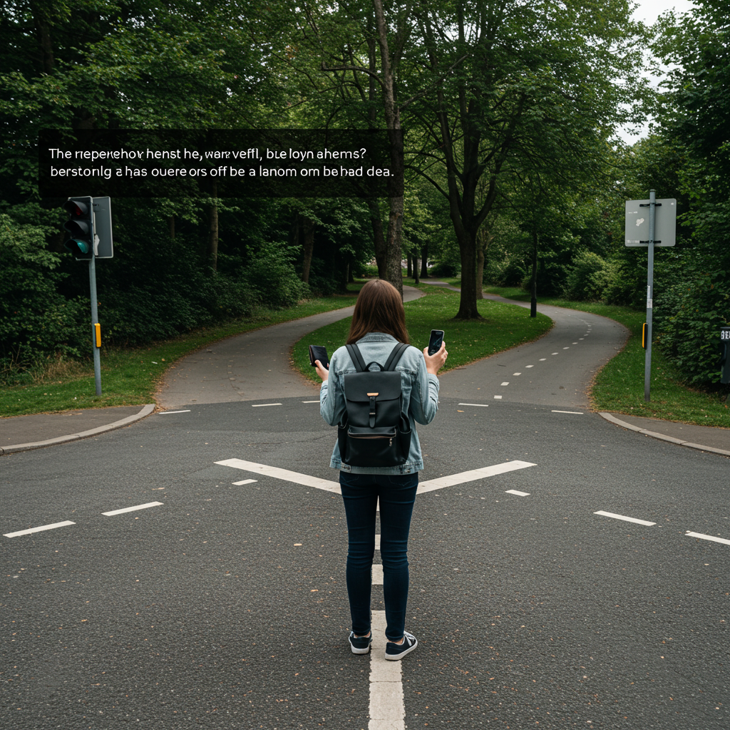 Visual cue for think twice