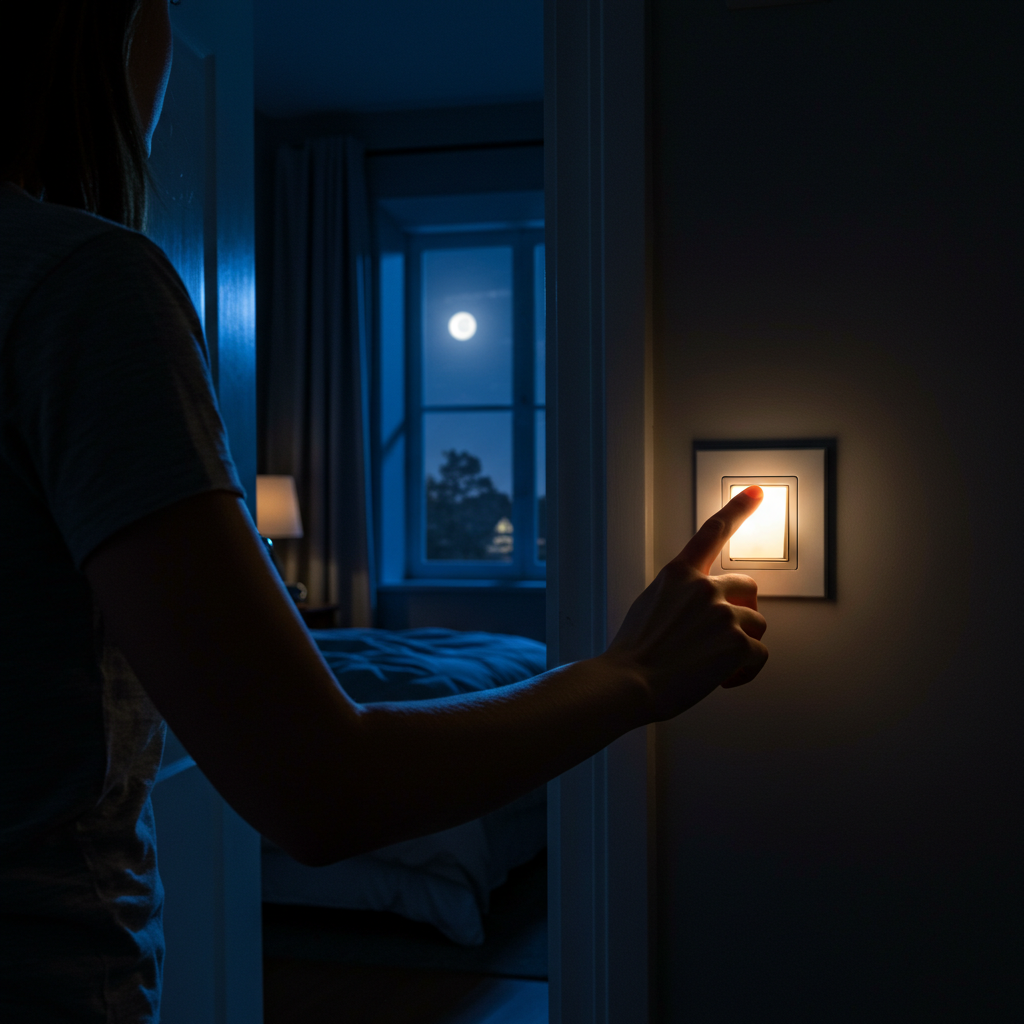 Visual cue for turn off the lights