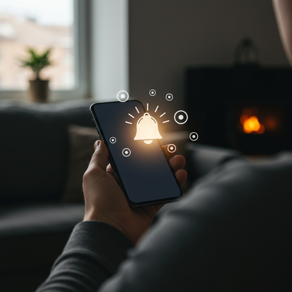 Visual cue for turn on notifications