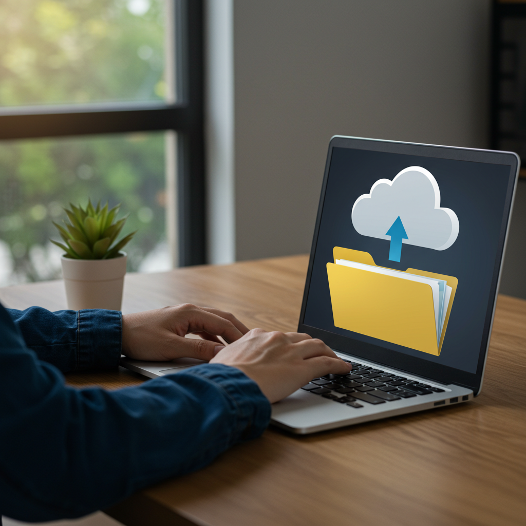 Visual cue for upload a file