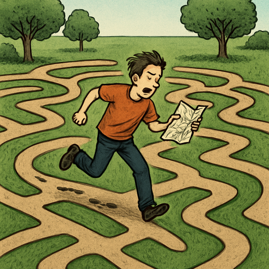 Visual cue for wild goose chase — meaning 1