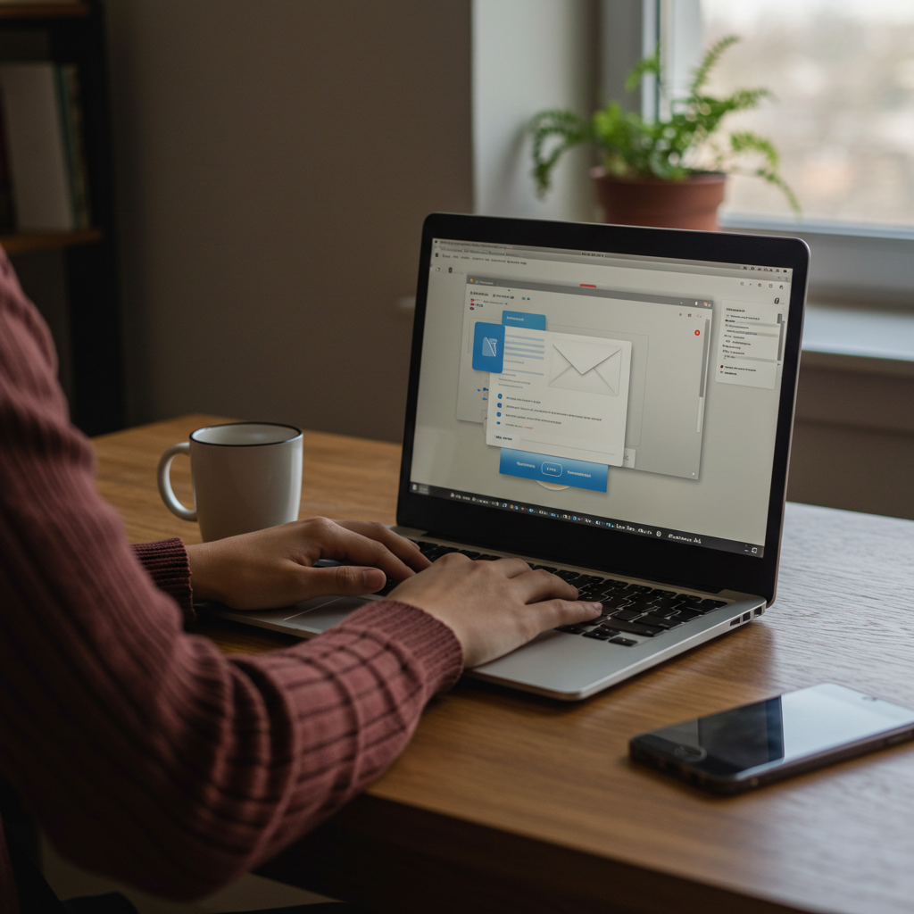 Visual cue for write an email