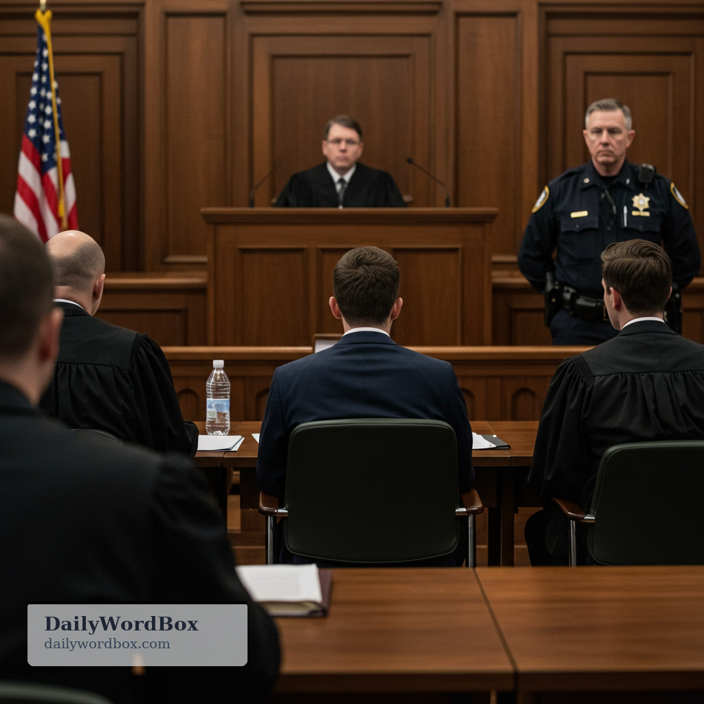 accused: the person who has been charged with a crime in a court case