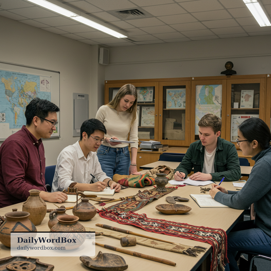 anthropology: the study of human societies and cultures and how they develop and differ