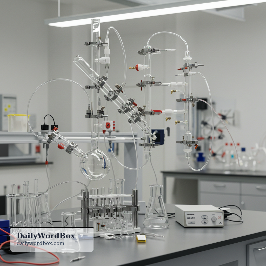 apparatus: A set of equipment or instruments used for a particular task, especially in science or technology.