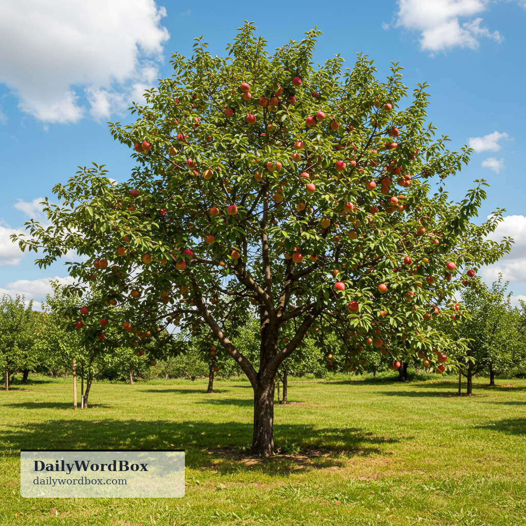 apple: The deciduous tree that bears apples.