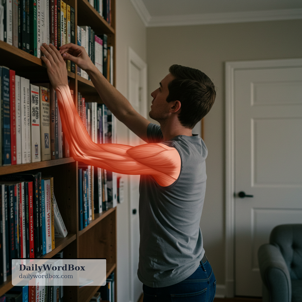 arm: the upper limb of the human body from the shoulder to the hand