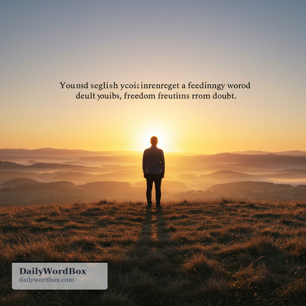 assurance: a feeling of confidence or certainty; freedom from doubt