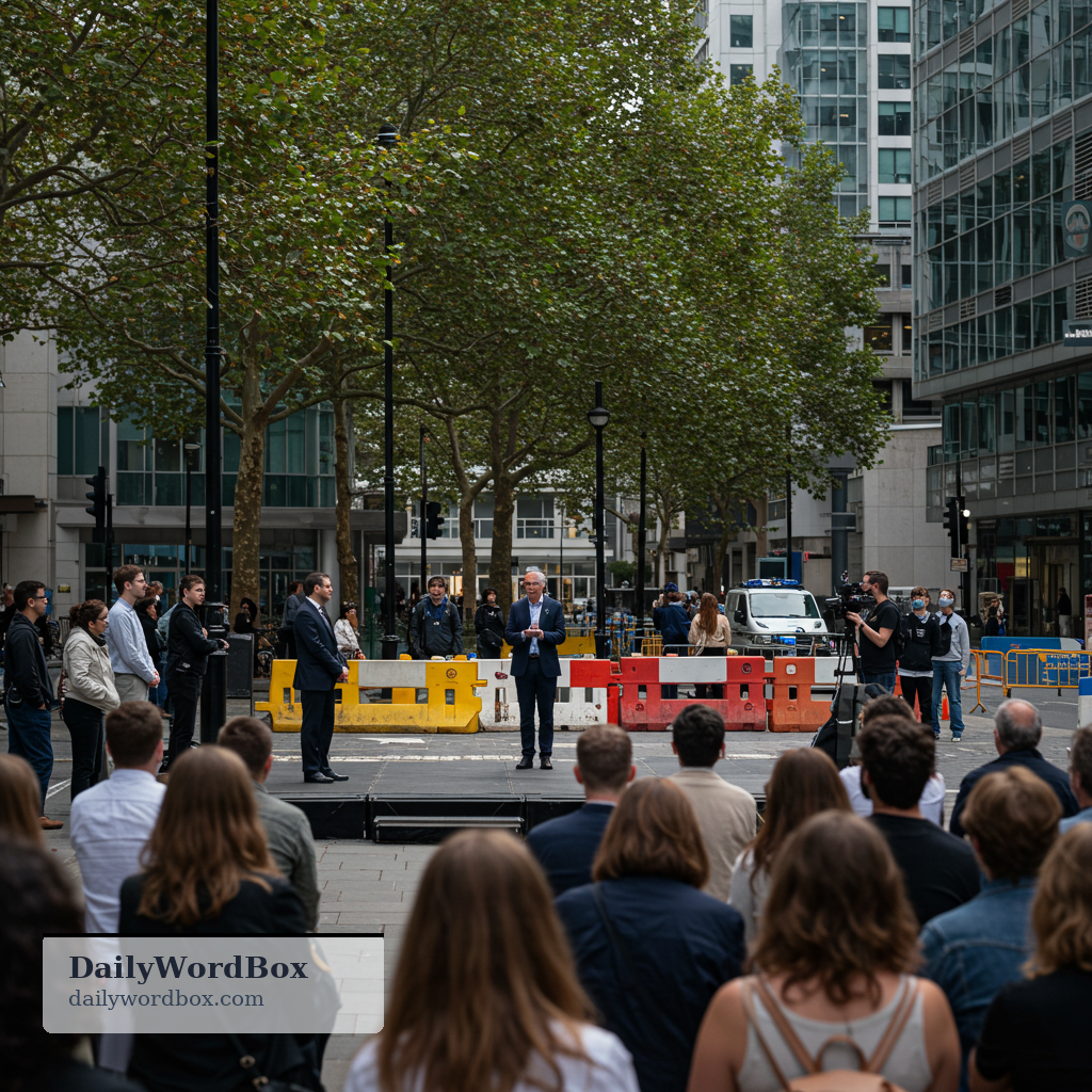 backdrop: The general setting or context in which an event happens.