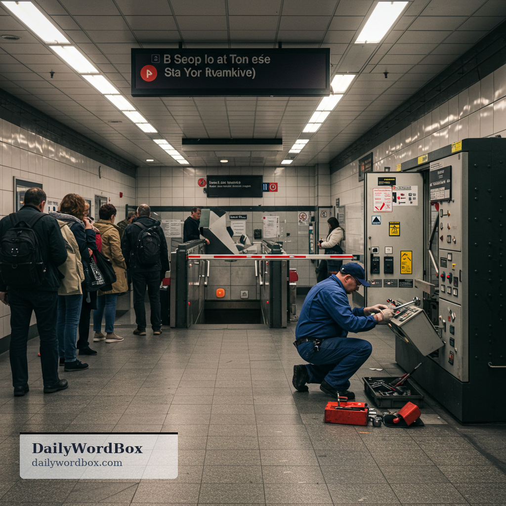 be down: to be broken or not working (for a machine or system)
