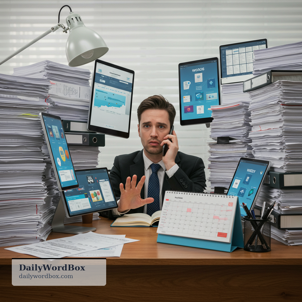 be snowed under: To be extremely busy because you have more work or tasks than you can manage easily.