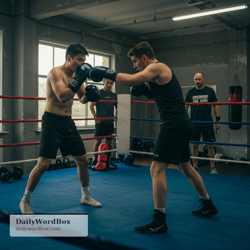beat down: To defeat or physically overwhelm someone by repeated hits or force.