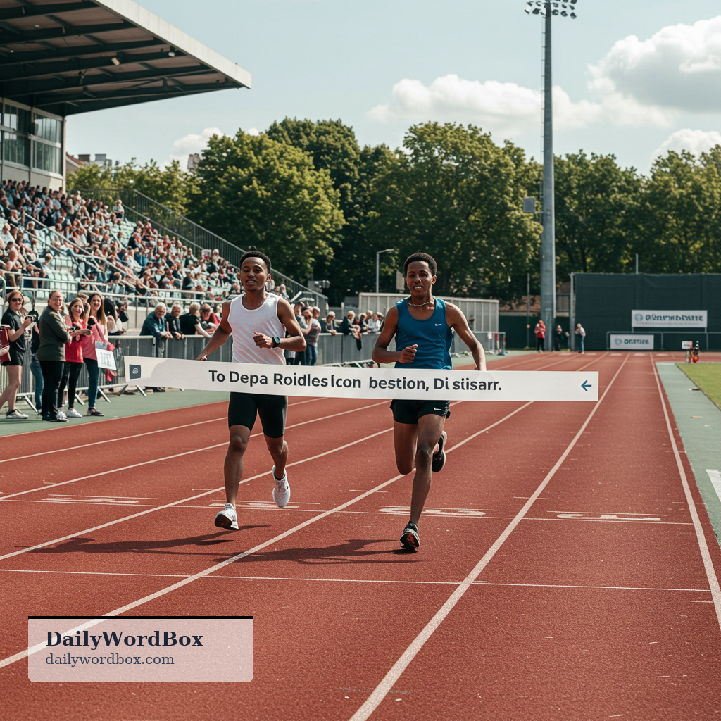 beat out: To defeat someone in a competition, race, or selection process.