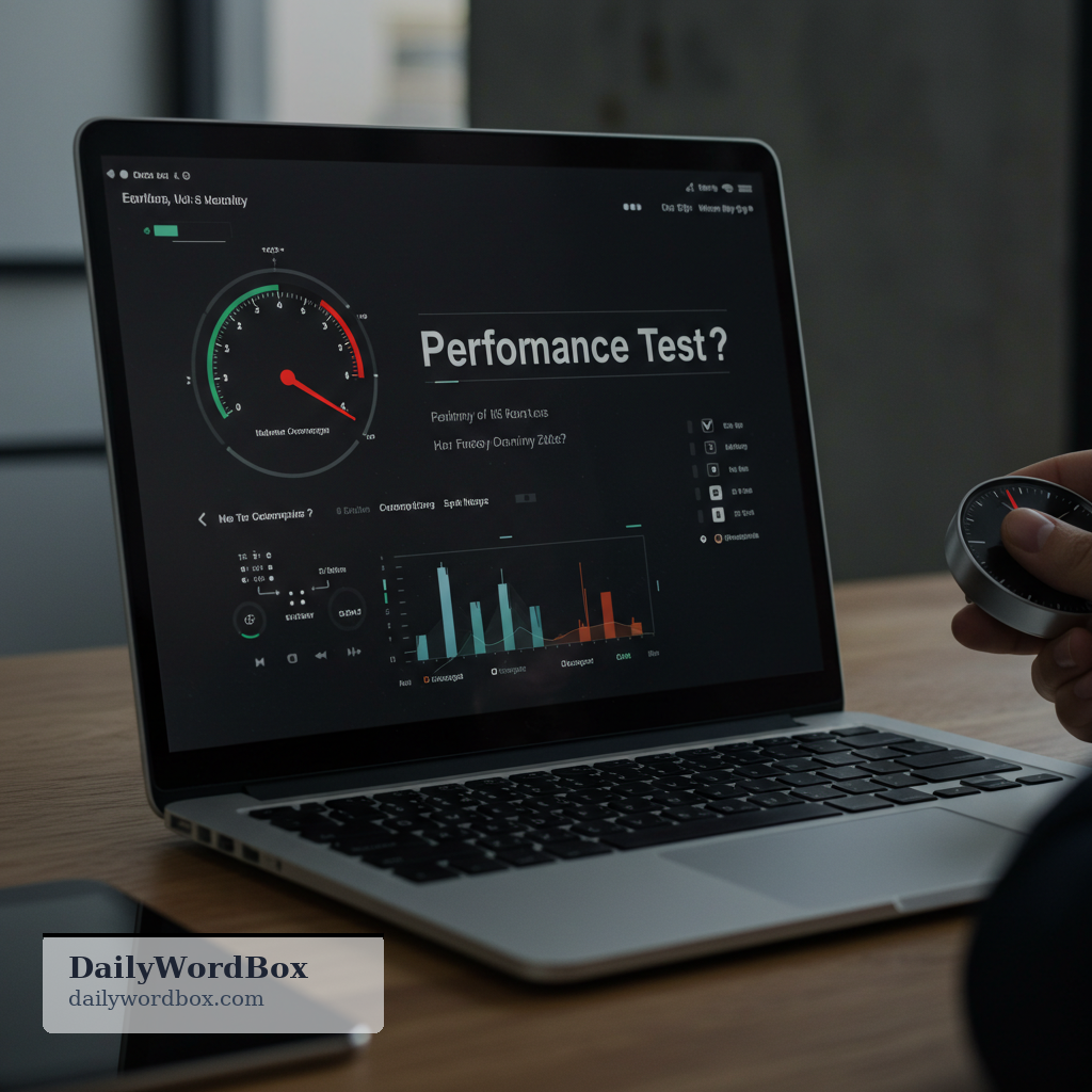 benchmark: a test that measures how fast or efficient a computer system or piece of software performs