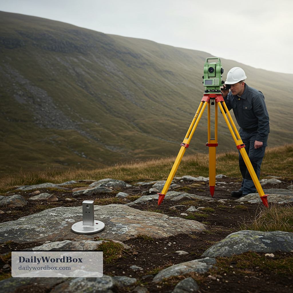 benchmark: a physical marker used in surveying to indicate a known position and elevation