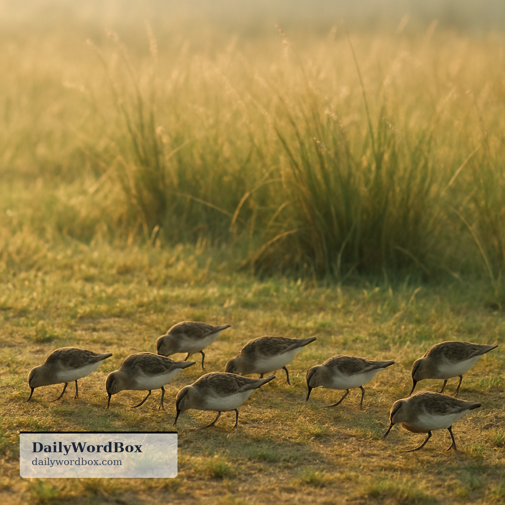 bevy: a group of birds, especially quail or similar small birds, moving together