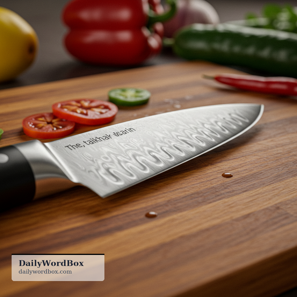 blade: the flat, sharp cutting part of a knife, sword, or similar tool