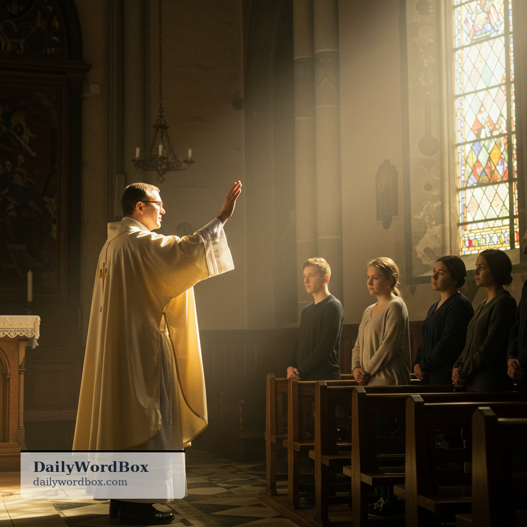 bless: To ask for divine favor or protection for someone or something, or to make something holy.