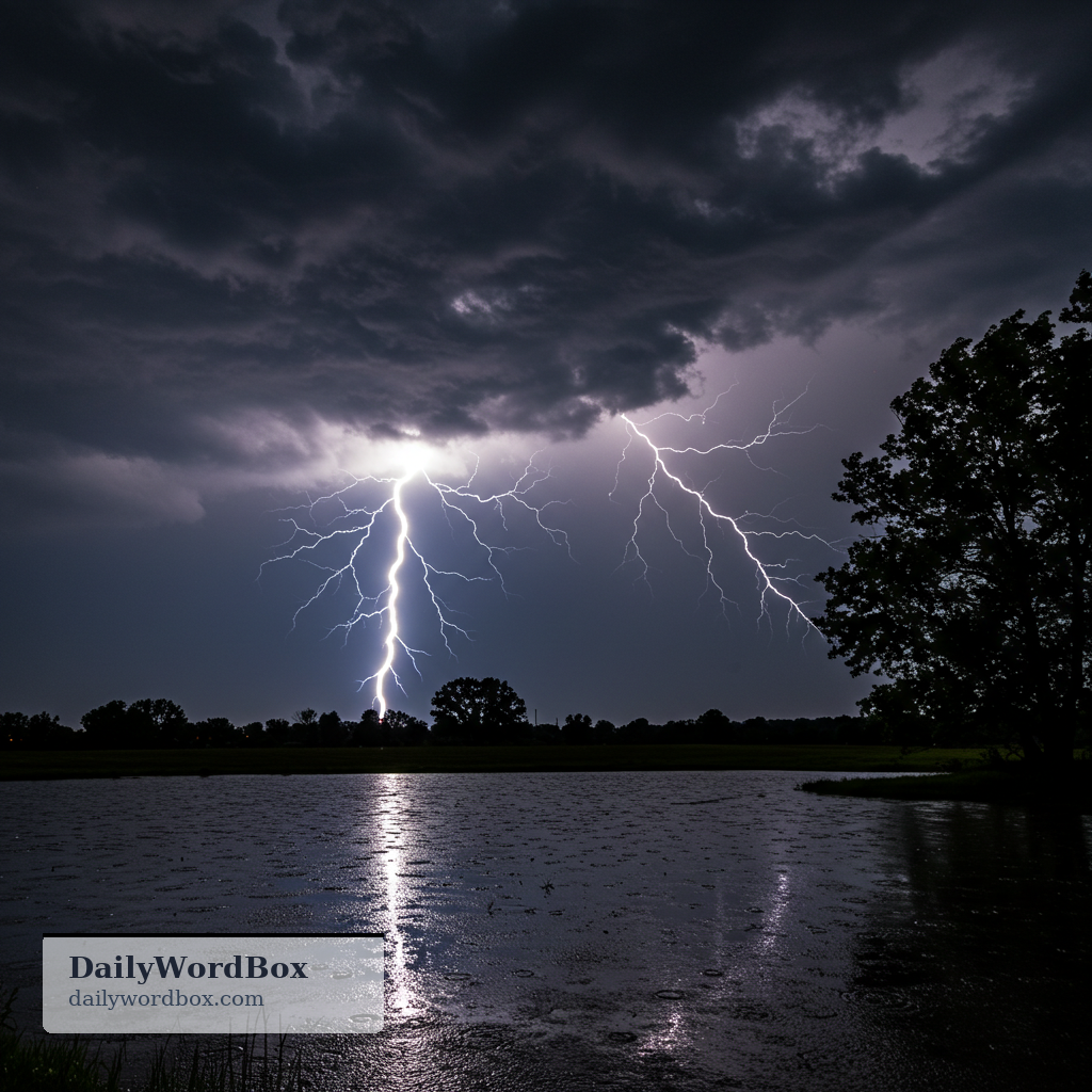 boom: A deep, loud sound that echoes, often from an explosion, thunder, or a large object hitting something.