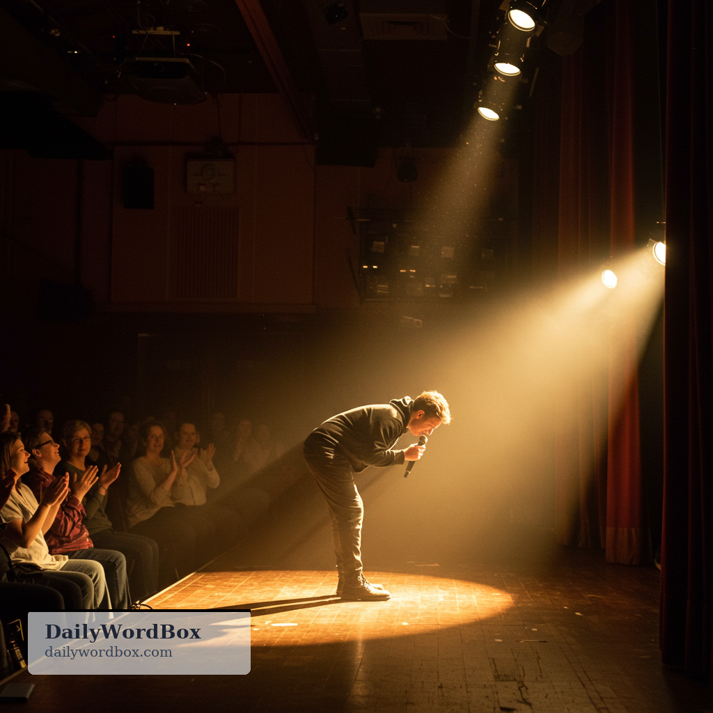 bow: To bend your upper body forward as a polite greeting or to show respect.