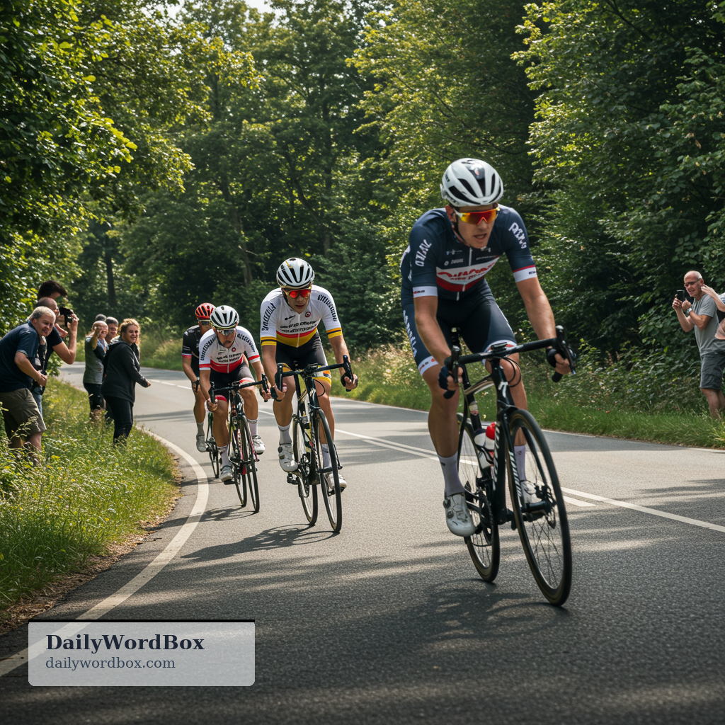 break away: to move ahead of others in a race or competition, leaving the group behind
