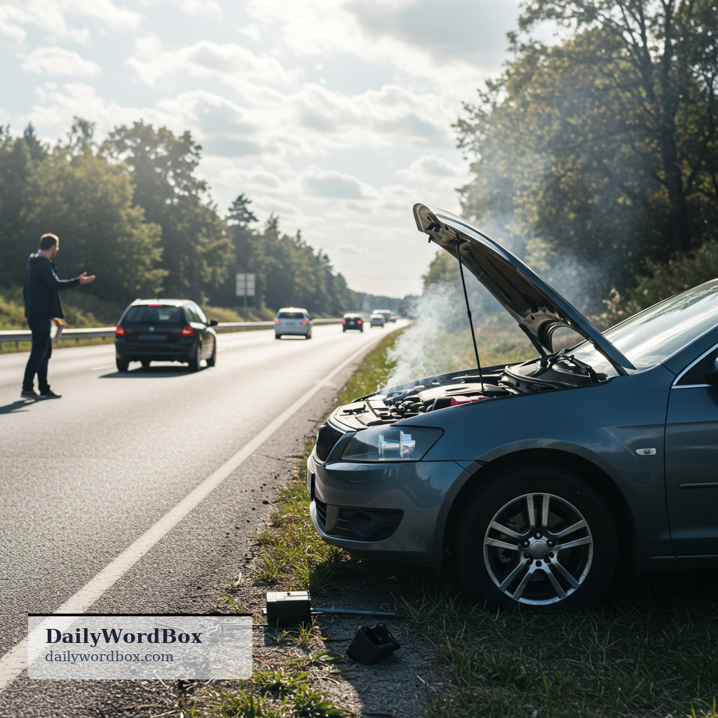 breakdown: a failure or stopping of a machine, system, or process