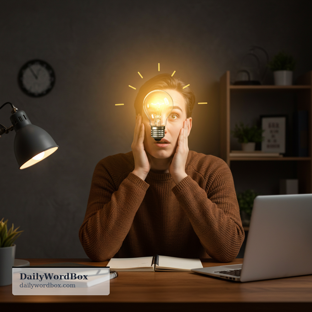 bright idea: a clever or useful idea; a good suggestion