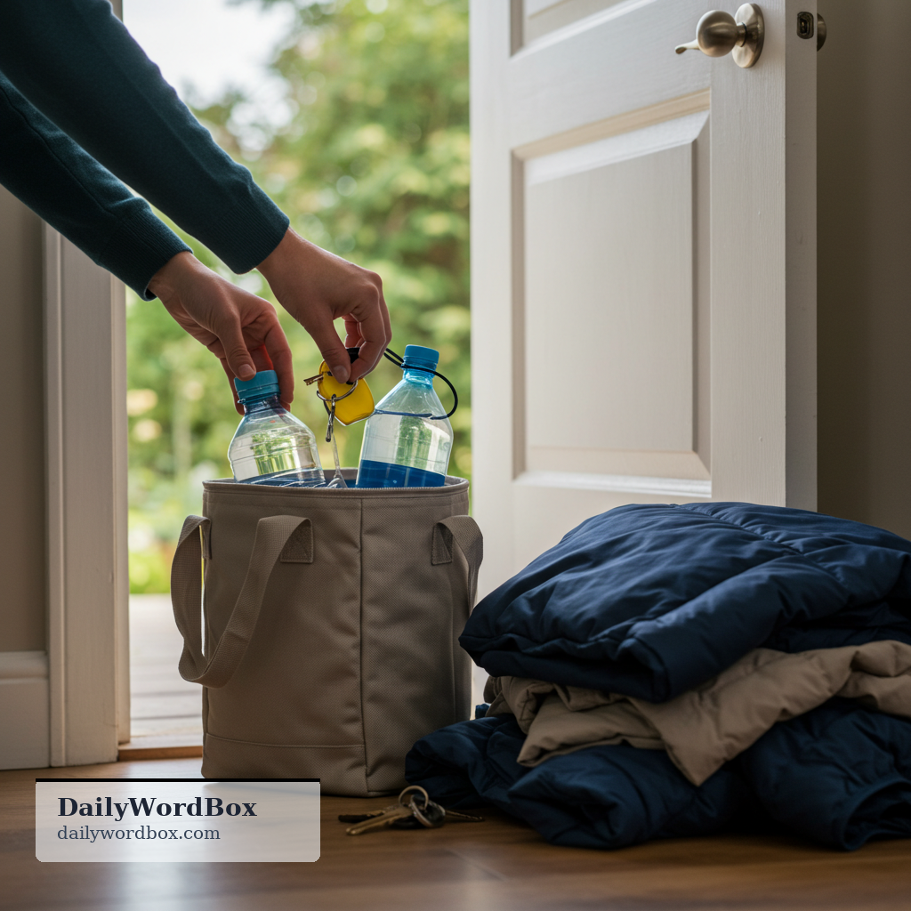 bring along: To take something with you when you go somewhere.