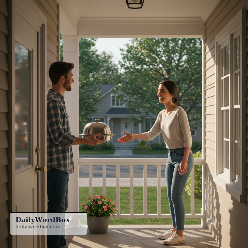 bring over: To take someone or something to another person’s home or place, often for a visit or delivery.