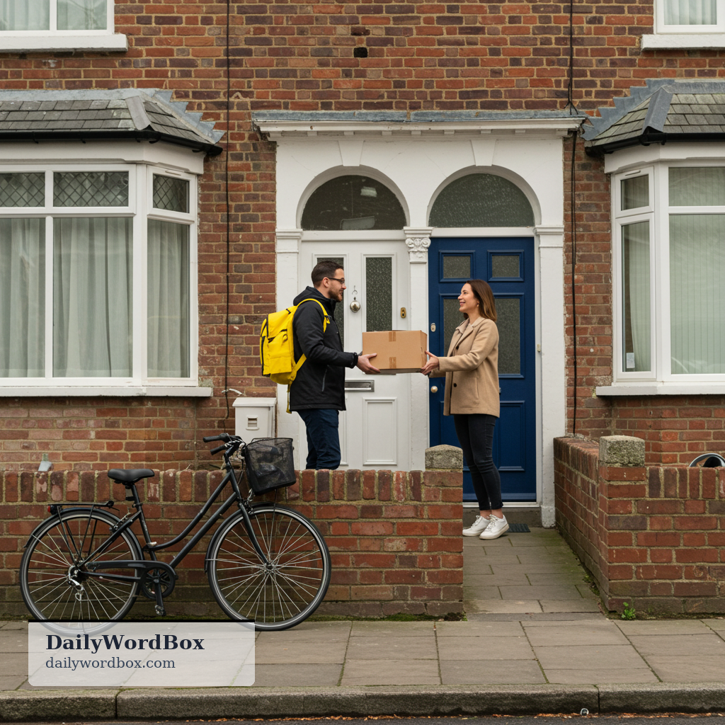 bring round: to deliver or take something to someone’s house (especially in British English)