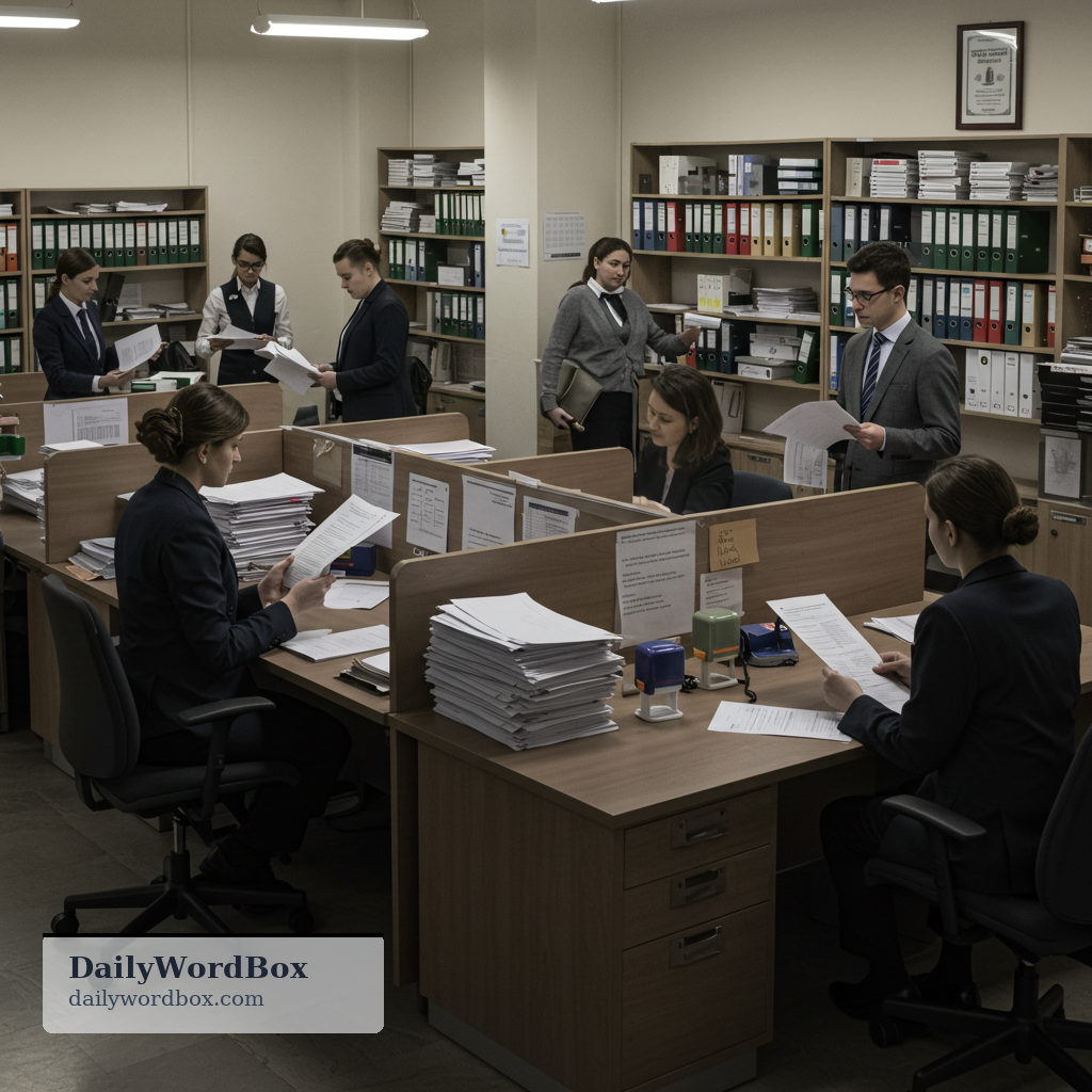bureaucracy: a system of administration with many rules, procedures, and official steps, especially in government or large o…