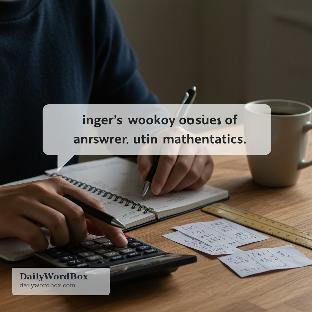 calculation: the act or process of working out an answer using mathematics