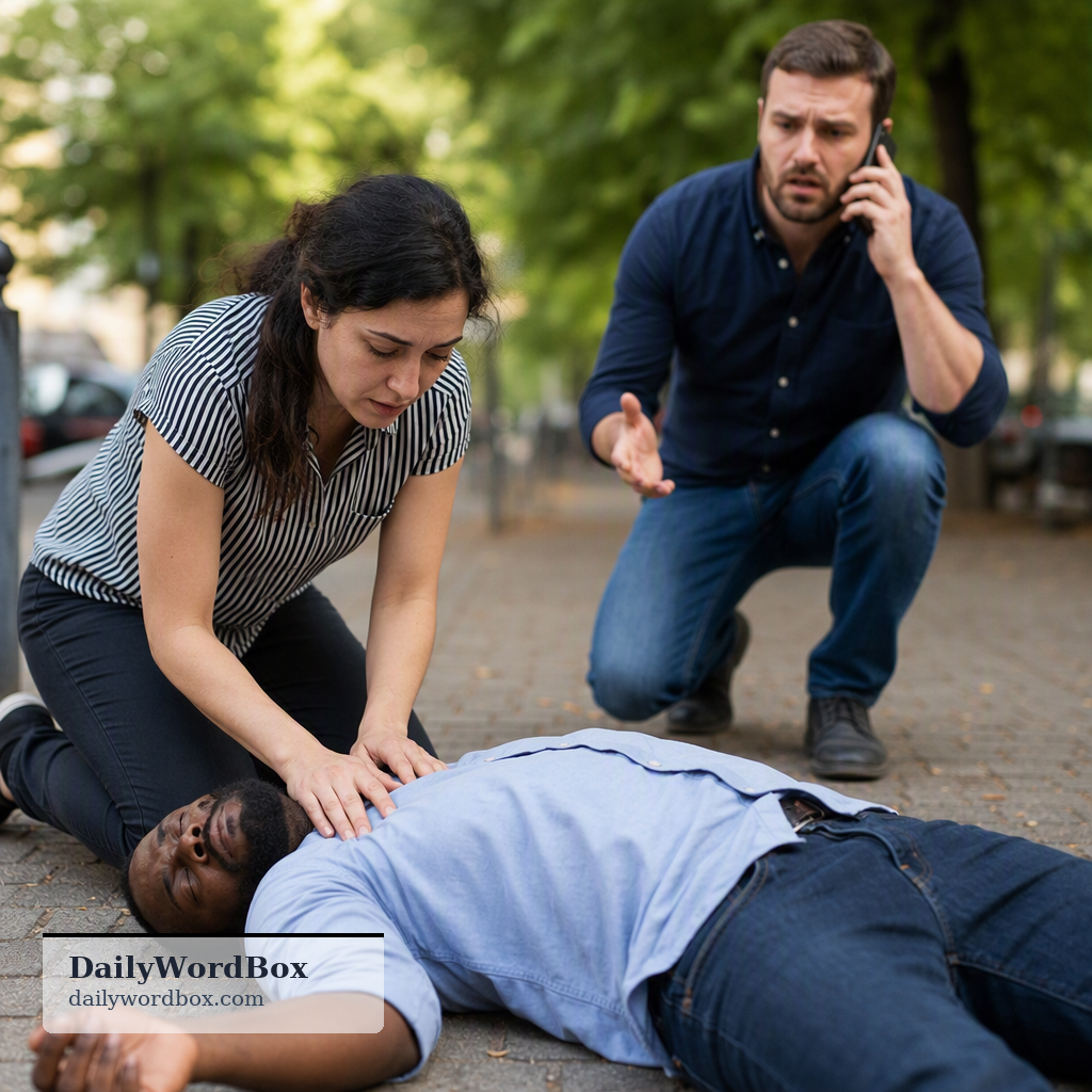 Call an ambulance.: To summon emergency medical services by dialing the emergency number (e.g., 911, 999, 112) when someone…