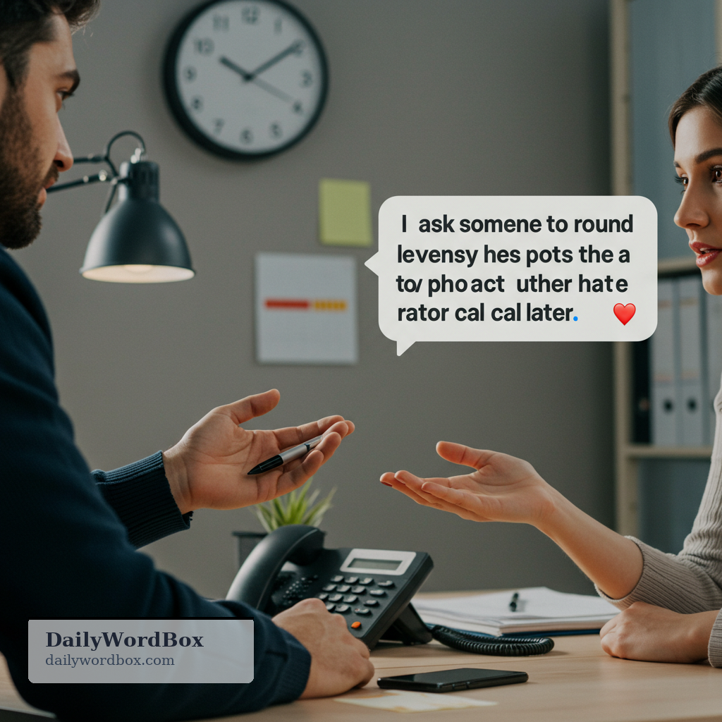 call back: to ask someone to return a phone call later