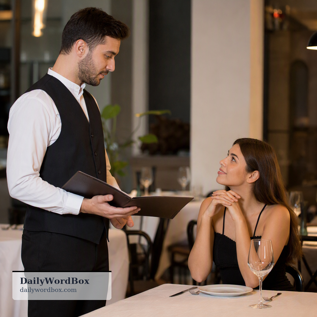 Can I see the menu?: To request or look at the list of available food and drink items, typically in a restaurant or cafe.