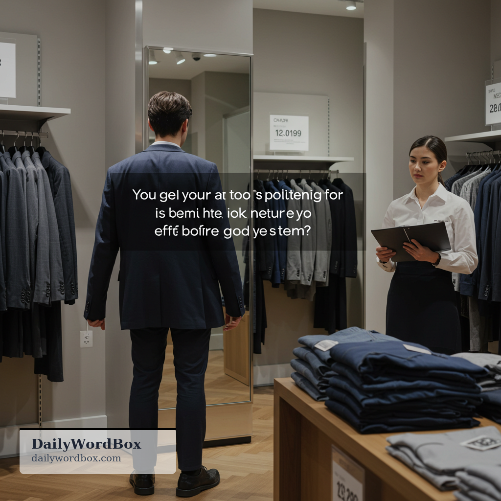 Can I try it on?: A polite question asking to put on a piece of clothing to see if it fits or looks good before buying.