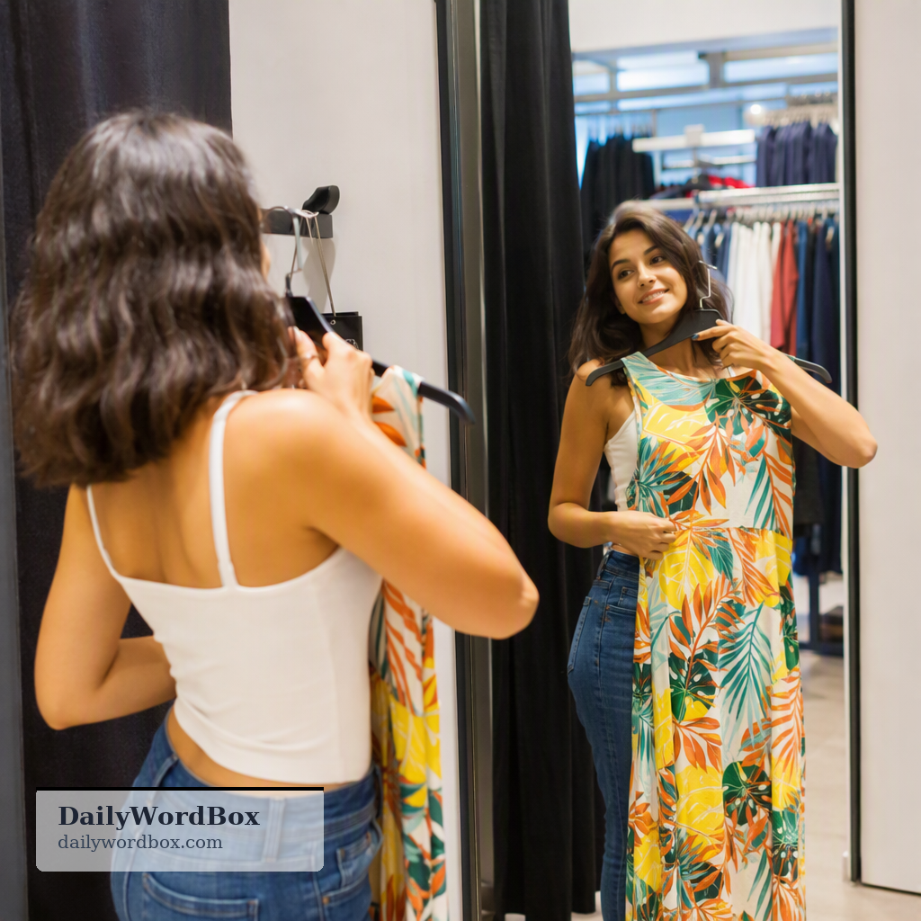Can I try this on?: To ask permission to wear an item of clothing or an accessory to see if it fits or suits you before purc…