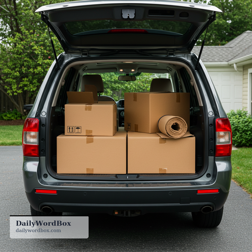 cargo: the load area in a vehicle designed for carrying goods