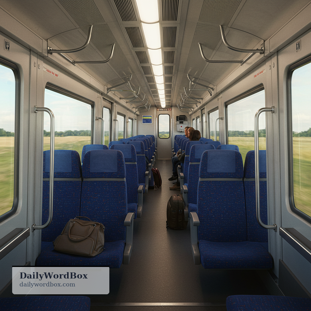 carriage: a section of a train that carries passengers