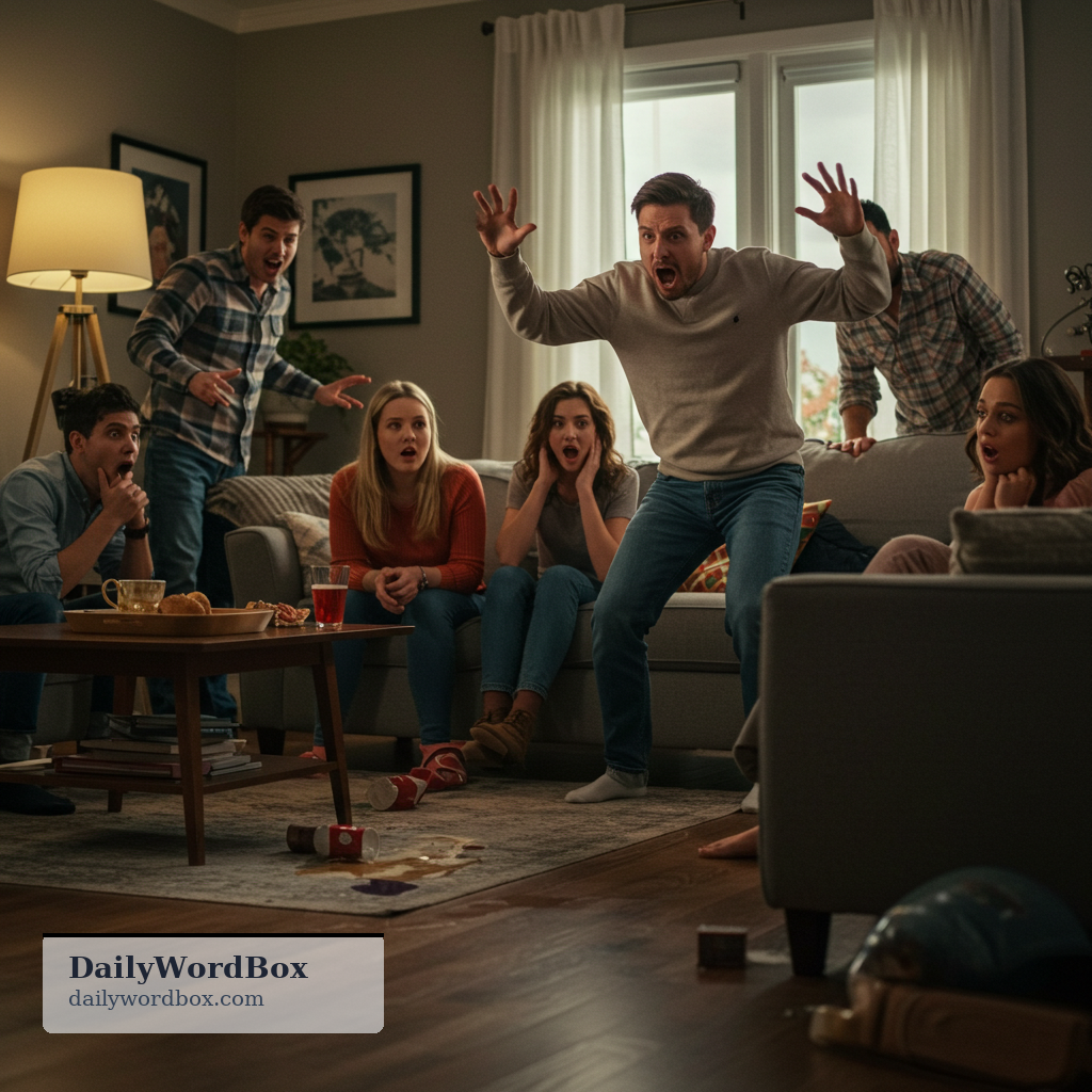 carry on: to behave in an overexcited, noisy, or upset way