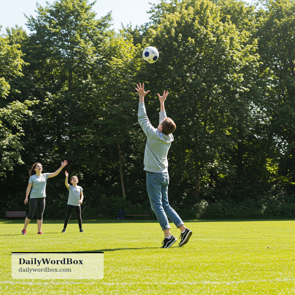 catch a ball: to stop a ball moving through the air by taking it securely in your hands