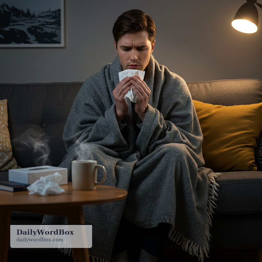 catch a cold: to become ill with a common cold