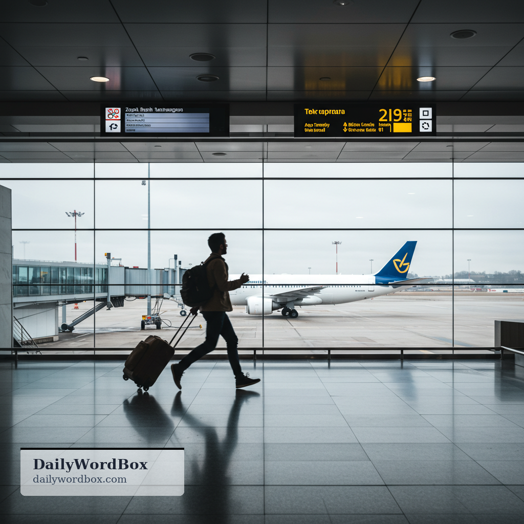 catch a flight: to get on an airplane in time for its departure