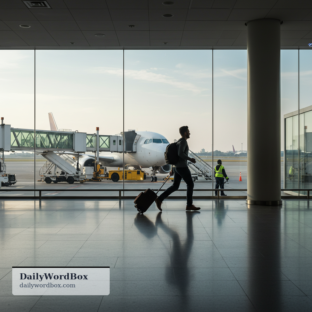 catch a plane: to get on an airplane in time for departure; to take a flight