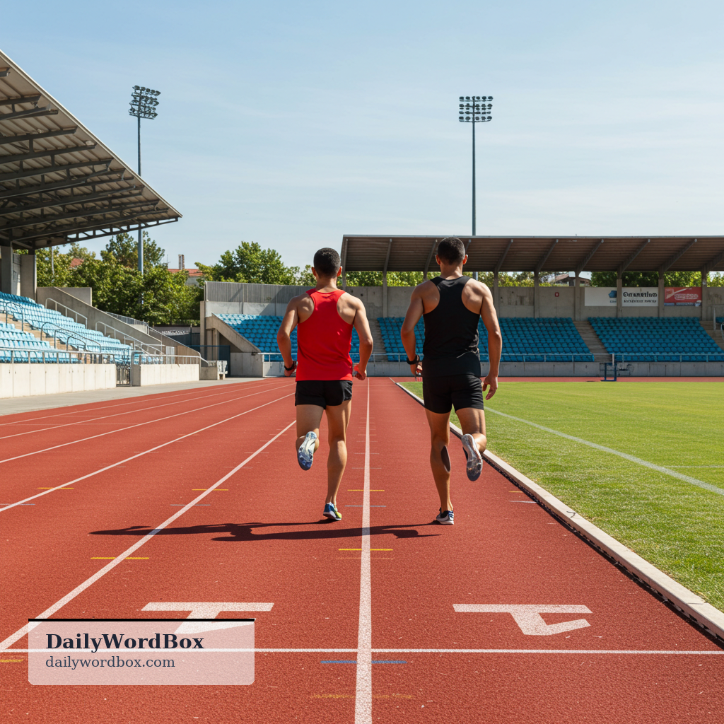 catch up: to reach the same position, level, or progress as someone or something that is ahead