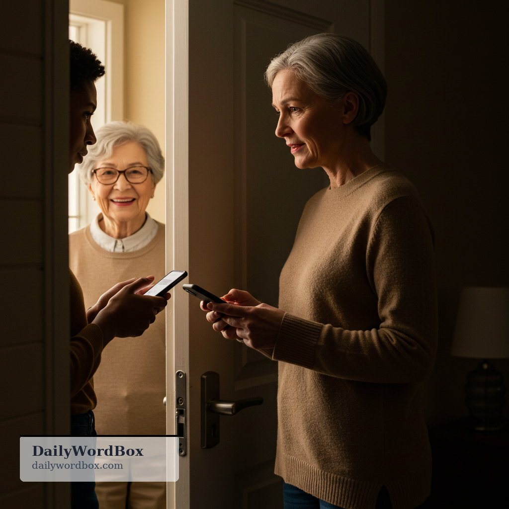 check up on: To contact, visit, or look in on a person to see how they are doing and whether they are okay.