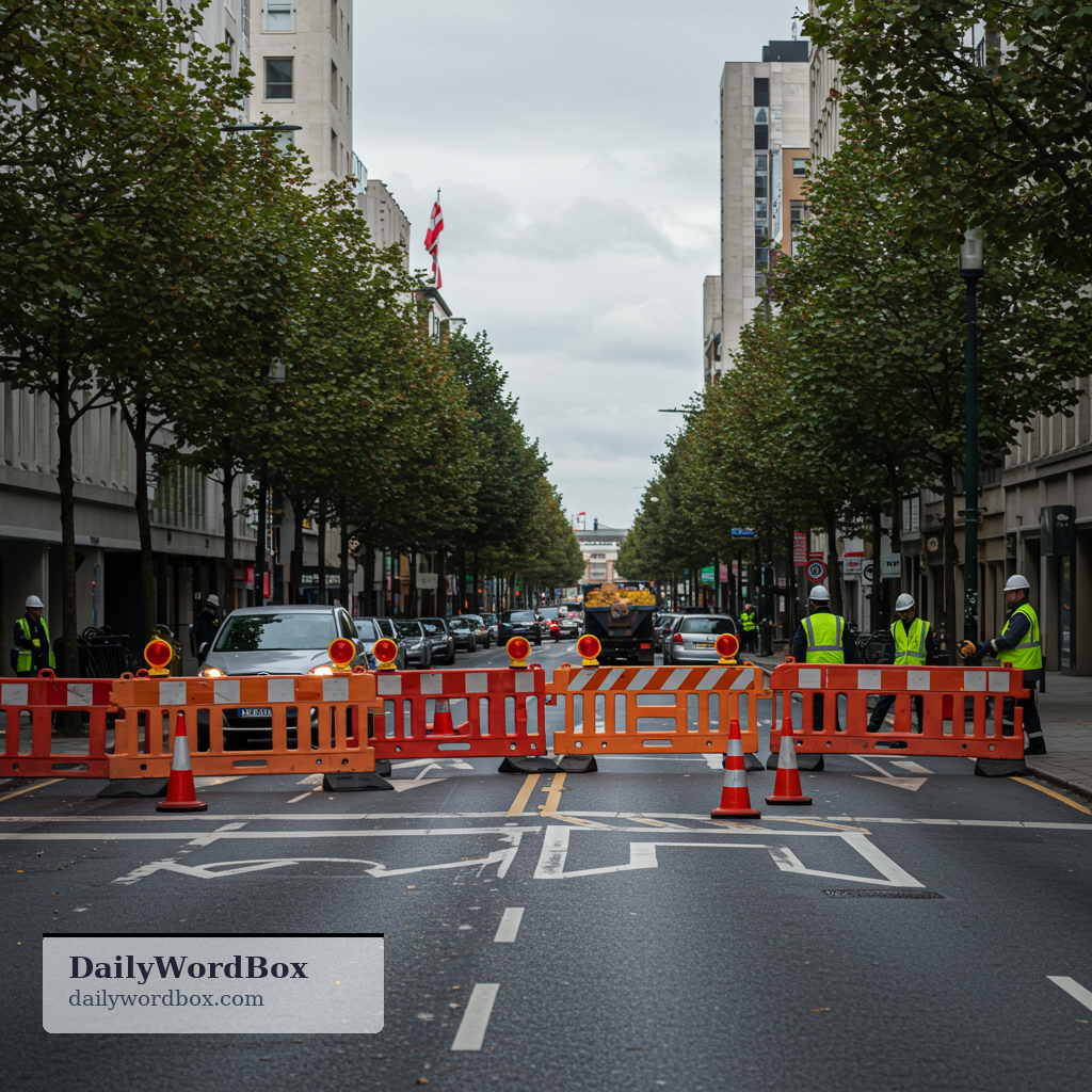 close off: To block an entrance, route, or area so it cannot be used or entered.