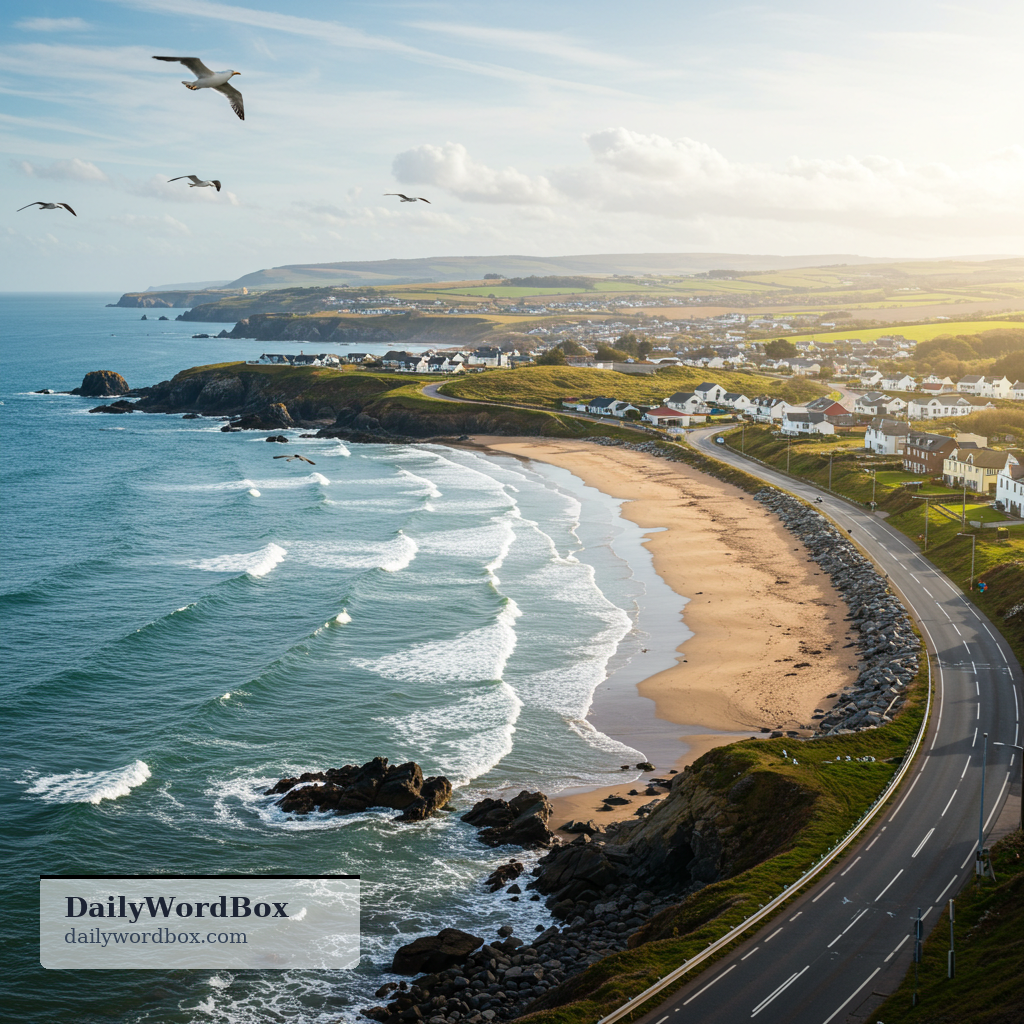 coastal: Situated near the sea or along a coastline.