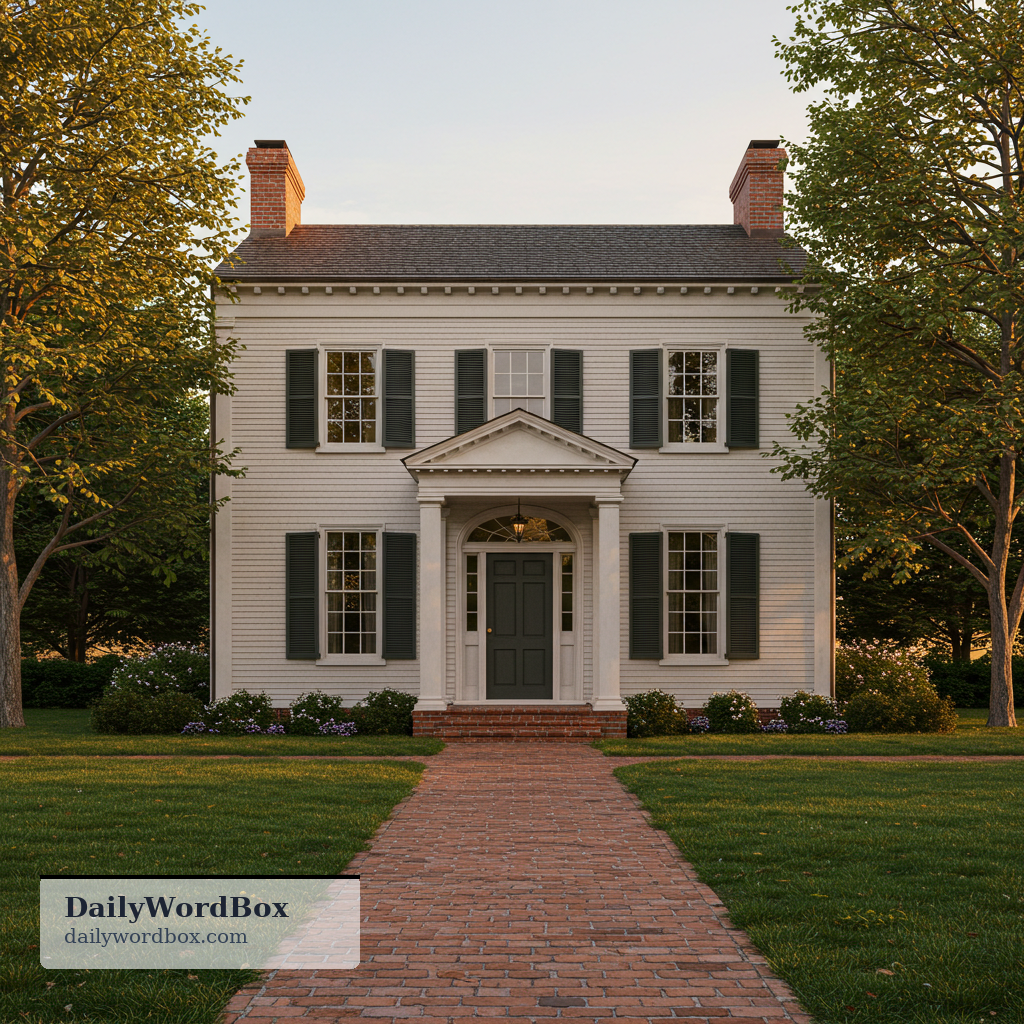colonial: Made in a style typical of colonial times, especially in architecture or interior design.